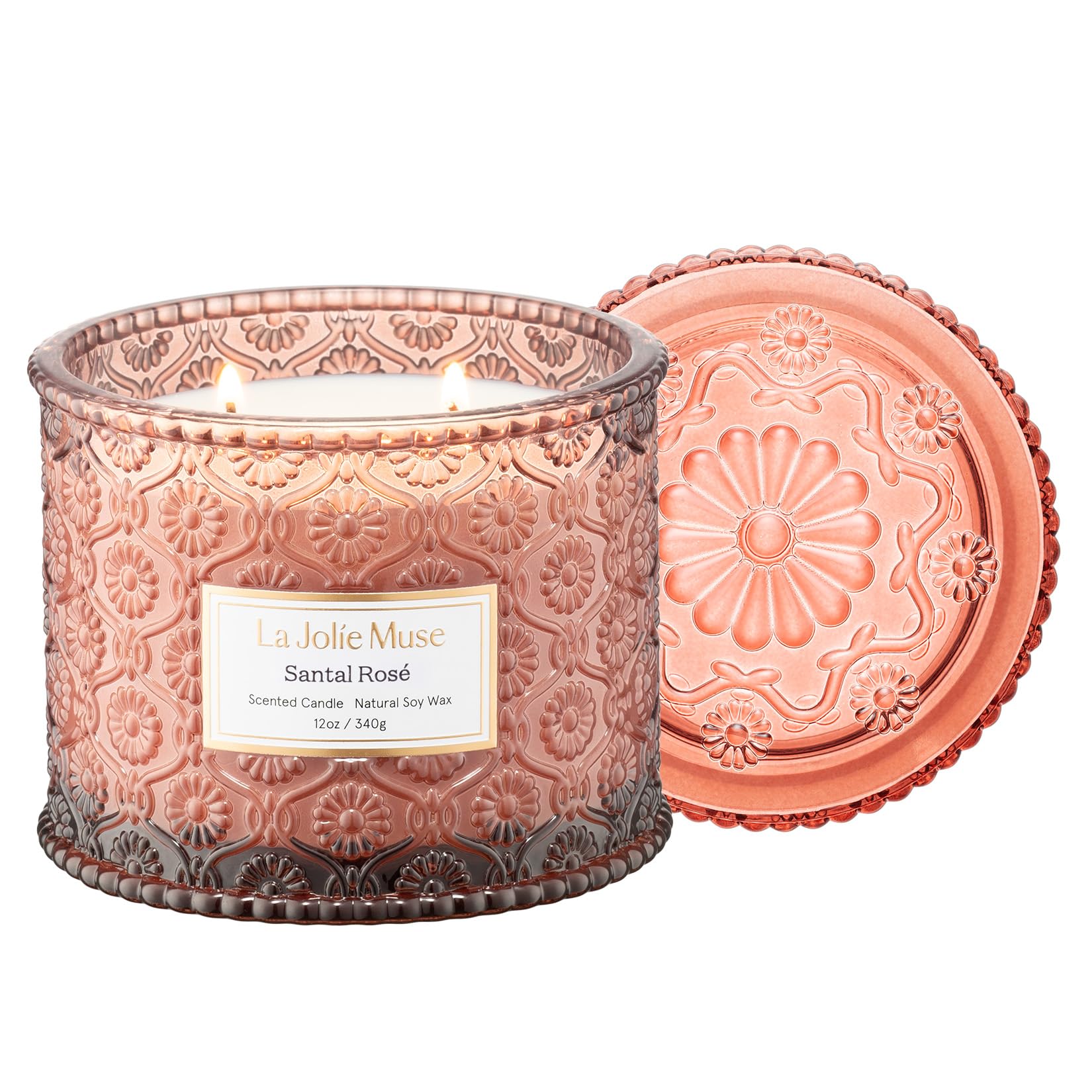 Amazon.com: LA JOLIE MUSE Santal Rosé Scented Candles for Home